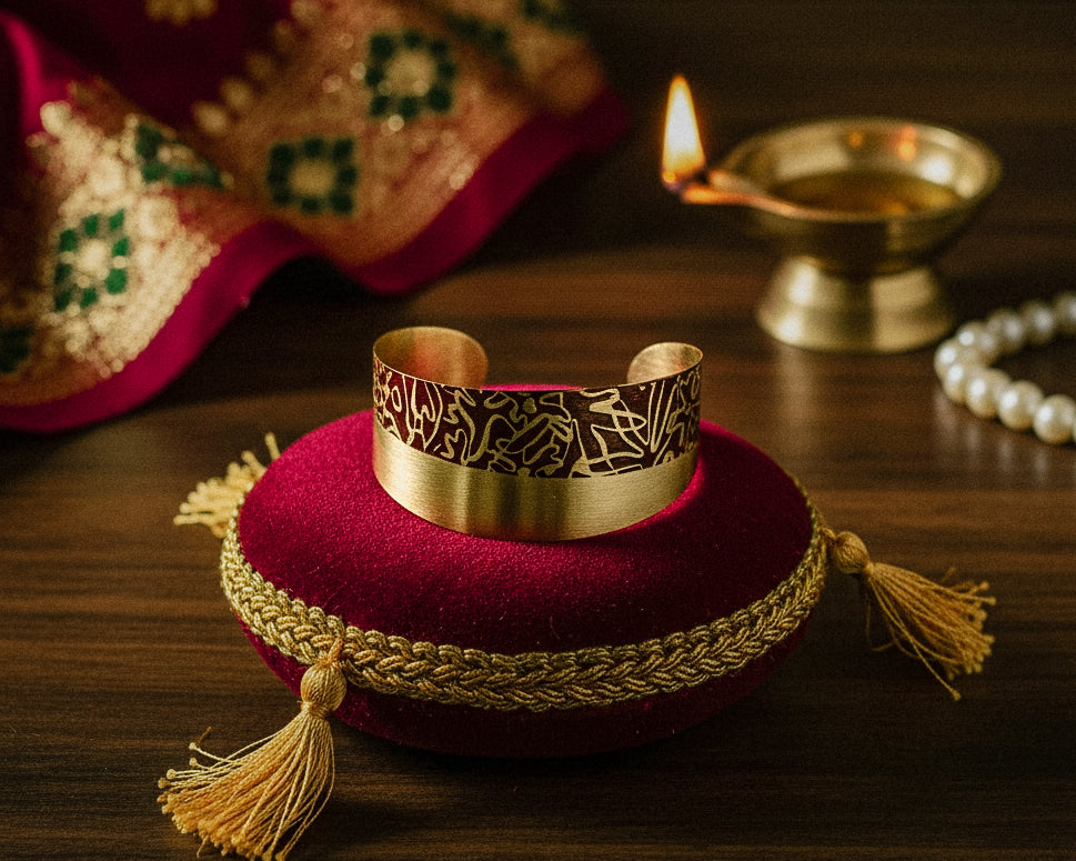 AGNI Two Toned Cuff Bracelet Brown