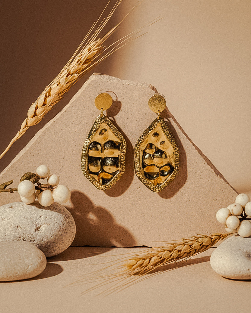 AGNI Textured Drop Earrings