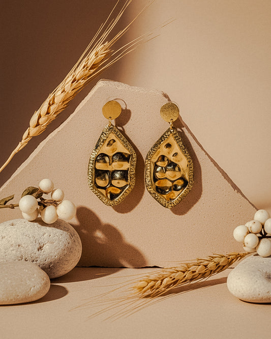AGNI Textured Drop Earrings